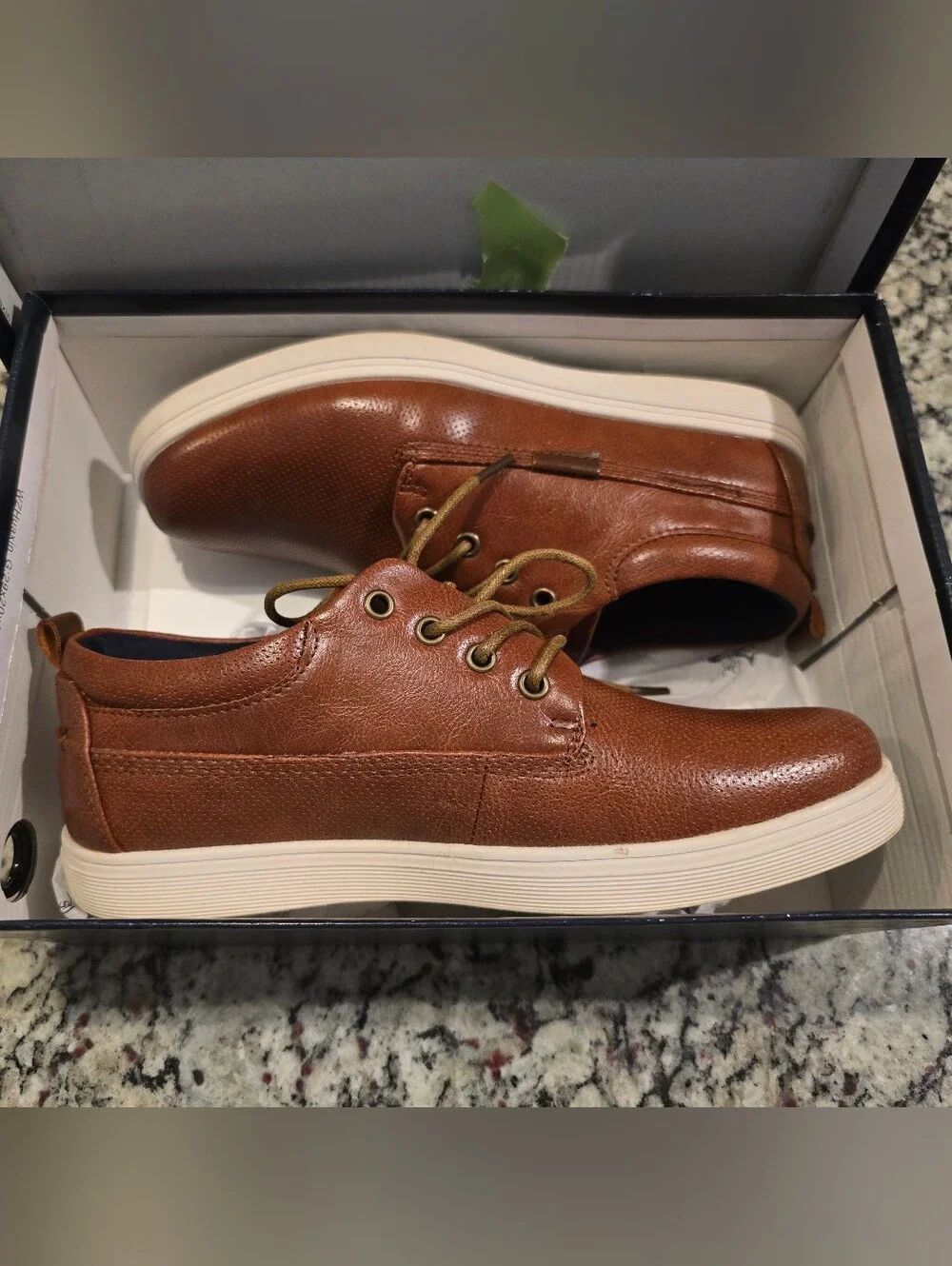 Boys Ashford Hayes Casual Tan Leather Lace-Up Shoes